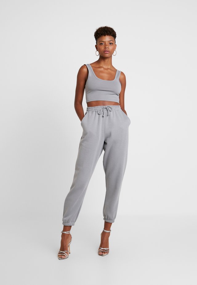 SCOOP NECK BRALET JOGGER SET - Jogginghose - grey