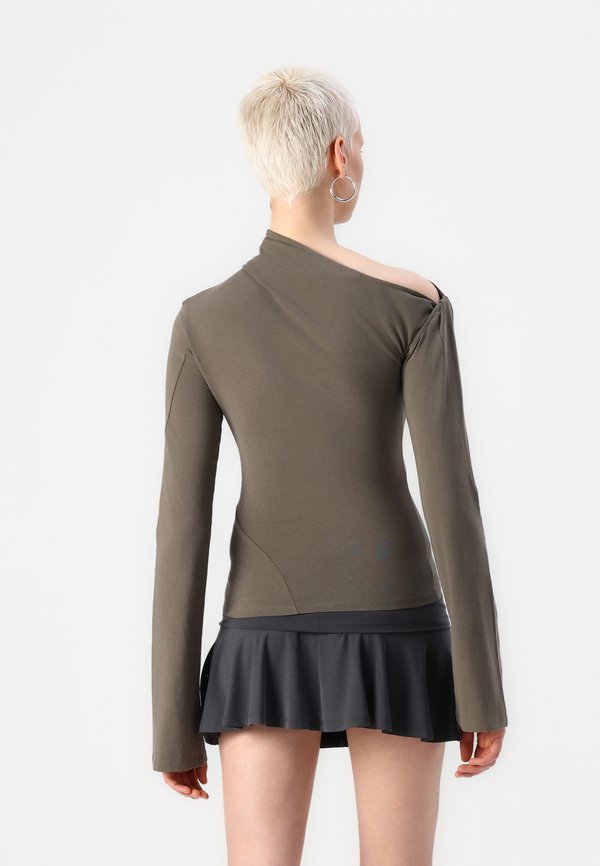 IRA ASYMMETRIC - Long sleeved top - wahed khaki4