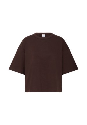 ICHI, IHPALMER EX LOOSE SHORT SLEEVE - T-shirts basic - chicory coffee