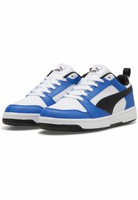 Puma REBOUND V6 UNISEX  - Matalavartiset tennarit - white- black team royal