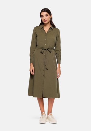 MIDI - VERONICO - Vestido camisero - caqui
