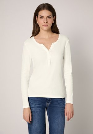 MIT KNÖPFEN - Top s dlouhým rukávem - weiß