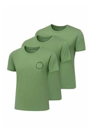 WITH ALL-OVER AND ROUND NECKLINE 3 PACK - T-Shirt print - green