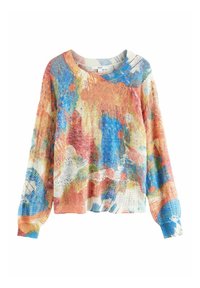 REGULAR FIT - PRINTED CREW NECK FINE - Striktrøje - orange abstract