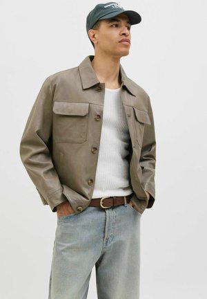 Leather jacket - silver sage