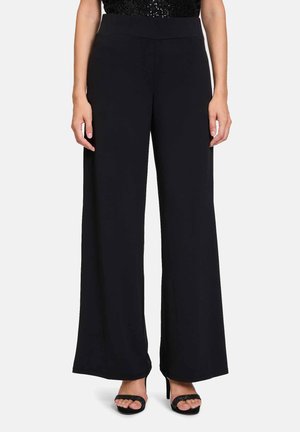 SCHLUPF MIT WEITEM BEIN - Pantalon classique - schwarz