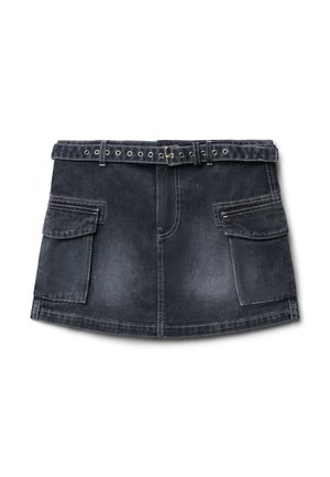 Gonna a campana - nero denim