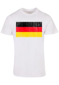 DEUTSCHLAND FLAGGE GERMANY DISTRESSED - T-Shirt print - weiß