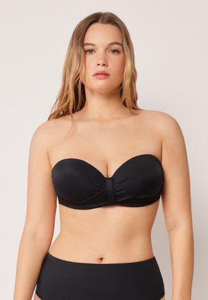 Calzedonia, PREMIUM SCULPT BANDEAU - Top de bikini - black