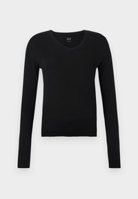 MODERN TEE SOLID - Top s dlhým rukávom - black