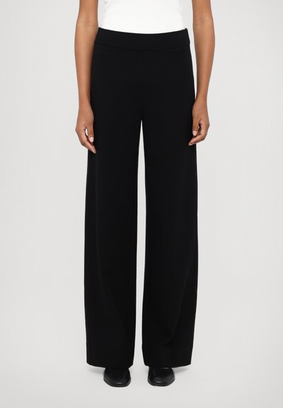 rag & bone IRINA PONTE WIDE LEG PANT - Kalhoty - black