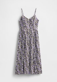 V NECK SHIRRED MAXI - Vestido de dia - purple