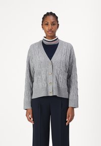 Tommy Hilfiger SOFT CABLE CARDI - Kardigán - medium heather grey