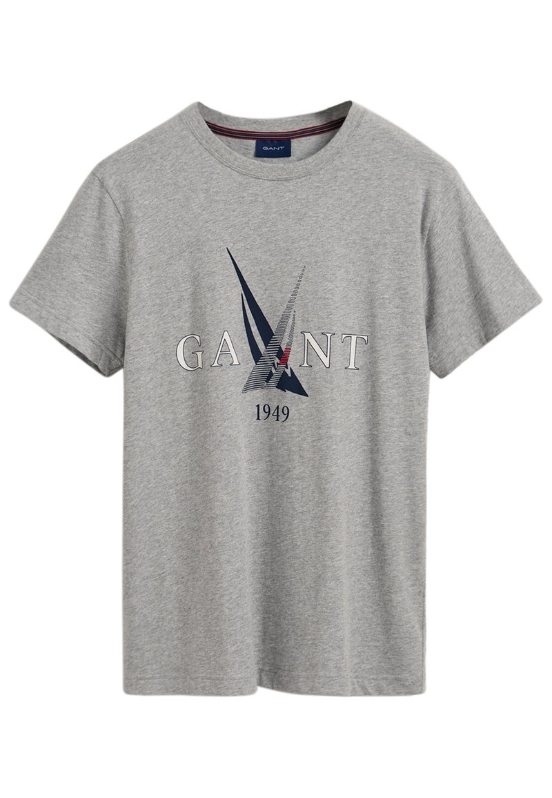 Gant Kids Grey Graphic Round Neck Tshirt