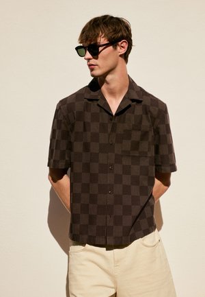 REGULAR FIT - SHORT SLEEVE CHECK - Hemd - brown