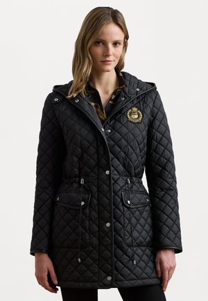 CREST PATCH DIAMOND QUILTED ANORAK - Winter coat - black