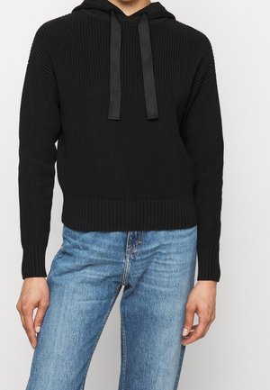 Felpa con cappuccio - black