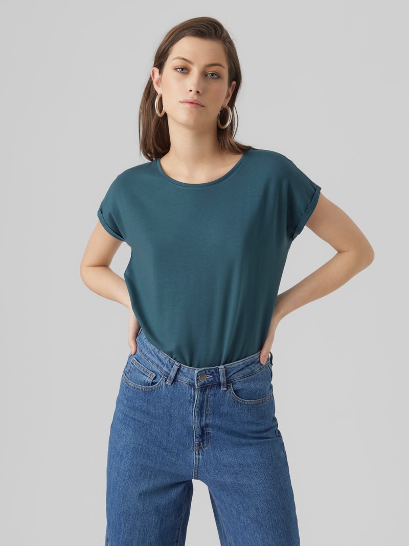 Vero Moda VMAVA GAJRS NOOS - Camiseta Básica - Asphalt/gris