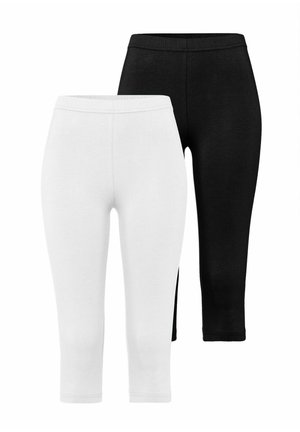 2 PACK - Legging - weiß/schwarz