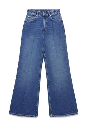 Calliope, JEAN TINTA UNITA - Jean flare - blu denim medio