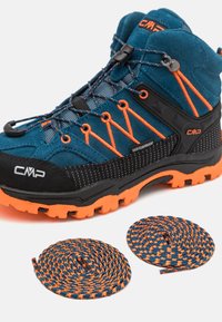 CMP KIDS RIGEL MID TREKKING SHOES WP UNISEX - Túracipők - bluesteel/flame