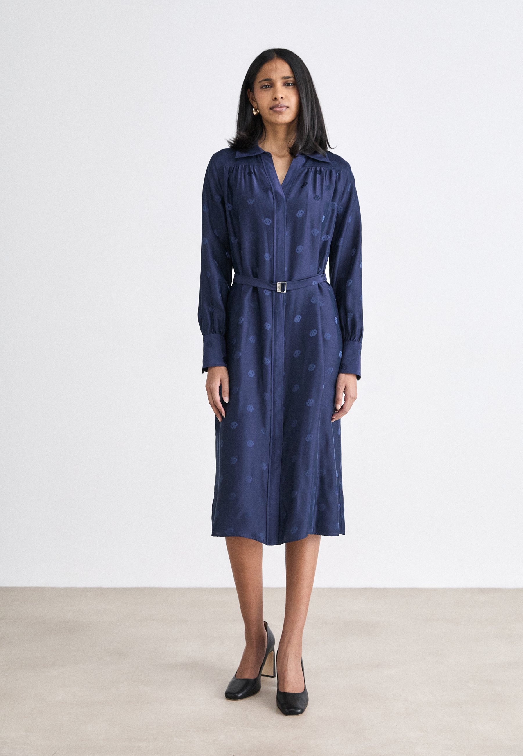 BOSS DIESHINA - Shirt dress - dark blue - Zalando.co.uk