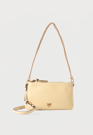 DOUBLE MINI - Kabelka - giallo vaniglia/antique gold-coloured