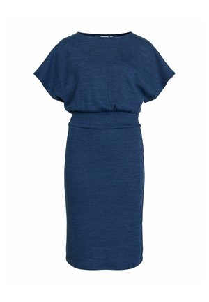 VILA, MAXIKLEID VIRAFFI KURZÄRMELIGES - Robe fourreau - navy blazer