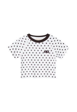 Another Cotton Lab, ANOTHER DOT CROP TOP - Μπλουζάκι με στάμπα - black white dots