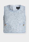 ELINA BOUCLE CROPPED TOP - Блуза - blue boucle