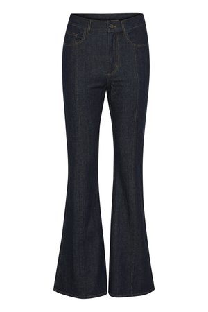 Gestuz TILMA - Bootcut jeans - dark blue unwashed