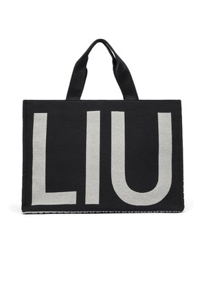 LIU JO, LIU JO LARGE TOTE BAG WITH MAXI-LOGO - Ručna torba - black