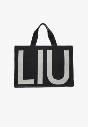 LIU JO, LIU JO LARGE TOTE BAG WITH MAXI-LOGO - Ručna torba - black