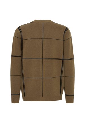 Blend, BHBRANKO CARDIGAN CHECK - Strickjacke - kangaroo