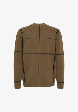 Blend, BHBRANKO CARDIGAN CHECK - Strickjacke - kangaroo