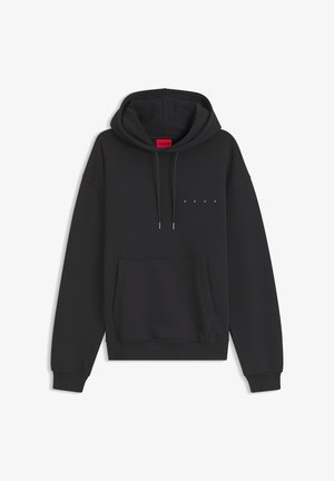 HUGO, DIKENHOOD - Kapuzenpullover - black