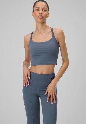 4F, CROP, niebieski denim