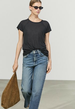 Massimo Dutti, SHORT SLEEVE RAGLAN T-SHIRT - T-shirt basique - dark grey