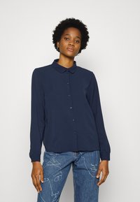 JDY JDYBROOKE LS NOOS - Blusa com botões - black iris