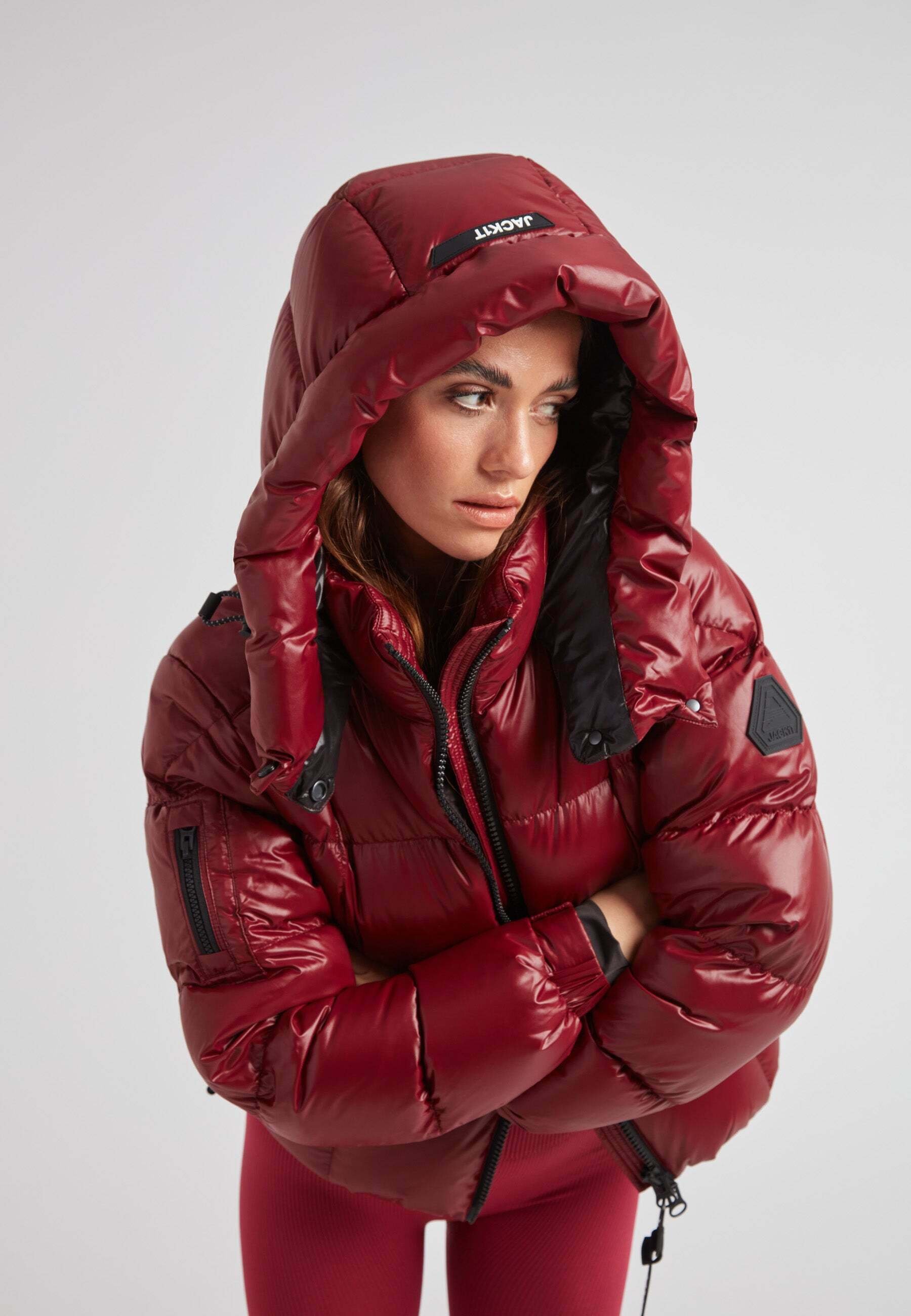 ジャケット・アウター Riu Tweed down coat Beige hooded down jacket - River Woods