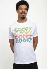 Disney DISNEY CLASSIC MICKEY RETRO STACK GOOFY UNISEX - T-shirt con stampa - white