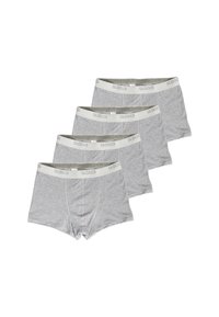 Boxer in cotone grigio in confezione da quattro, con un morbido elastico in vita con il marchio "SLOGGI" e una superficie liscia.