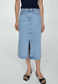Mango Pencil skirt - light blue