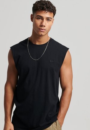 VINTAGE LOGO EMBROIDERED TANK - Top - black
