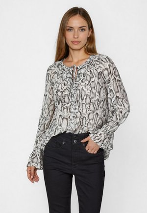 Blouse - offwhite black varied