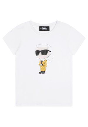 SHORT SLEEVES  - Print T-shirt - blanc jaune
