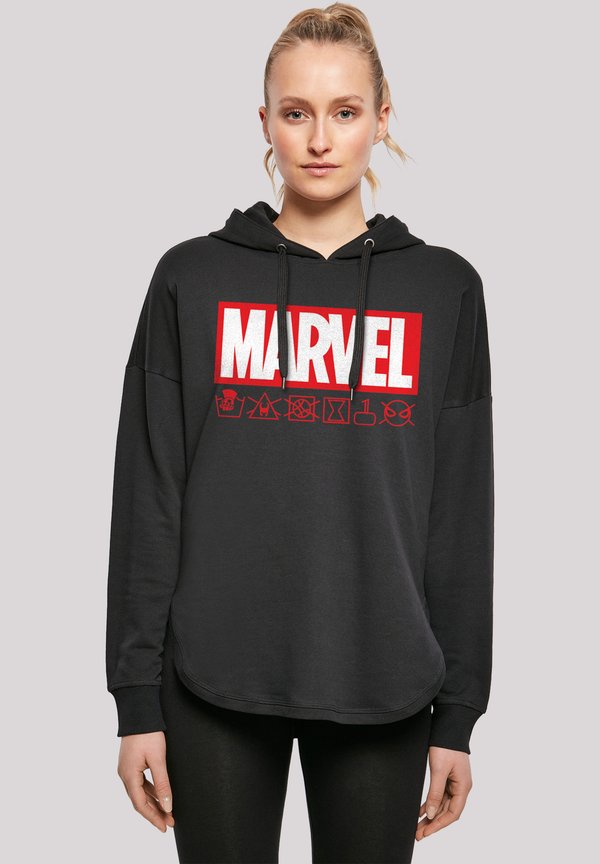 MARVEL LOGO WASHED CARE WASCHANLEITUNG - Kapuzenpullover