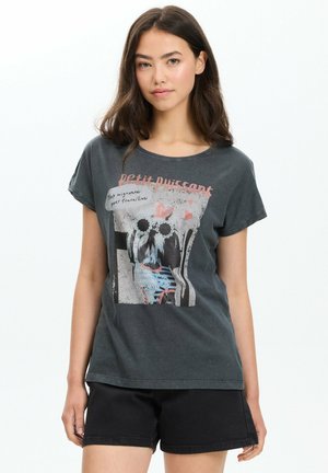 INSIDE, CAMISETA PRINT PETIT PUISSANT - Camiseta estampada - gris oscuro