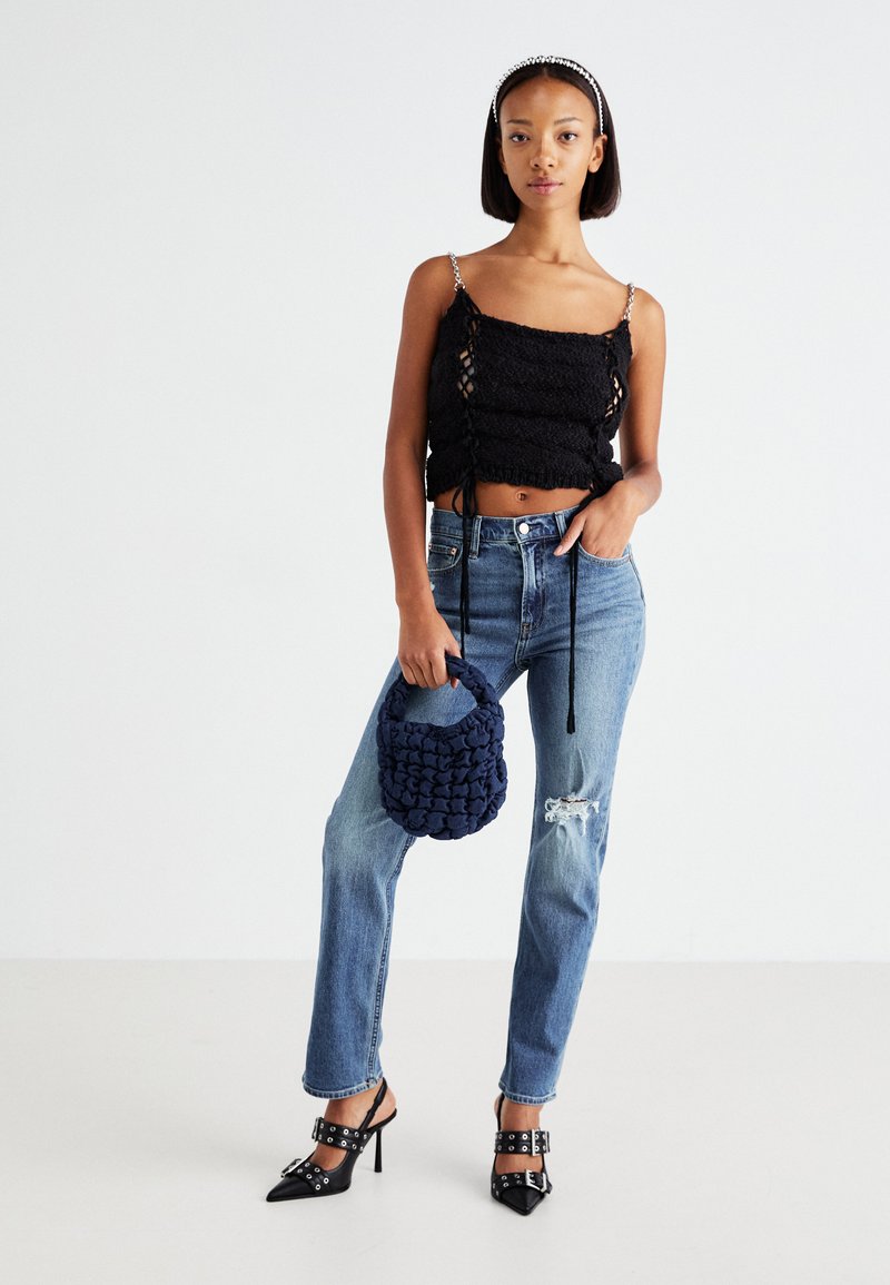 Jean Femme Gap Taille 14 édition Limitée - Bleu Stretch Droit Denim - Occasion Très Bon état