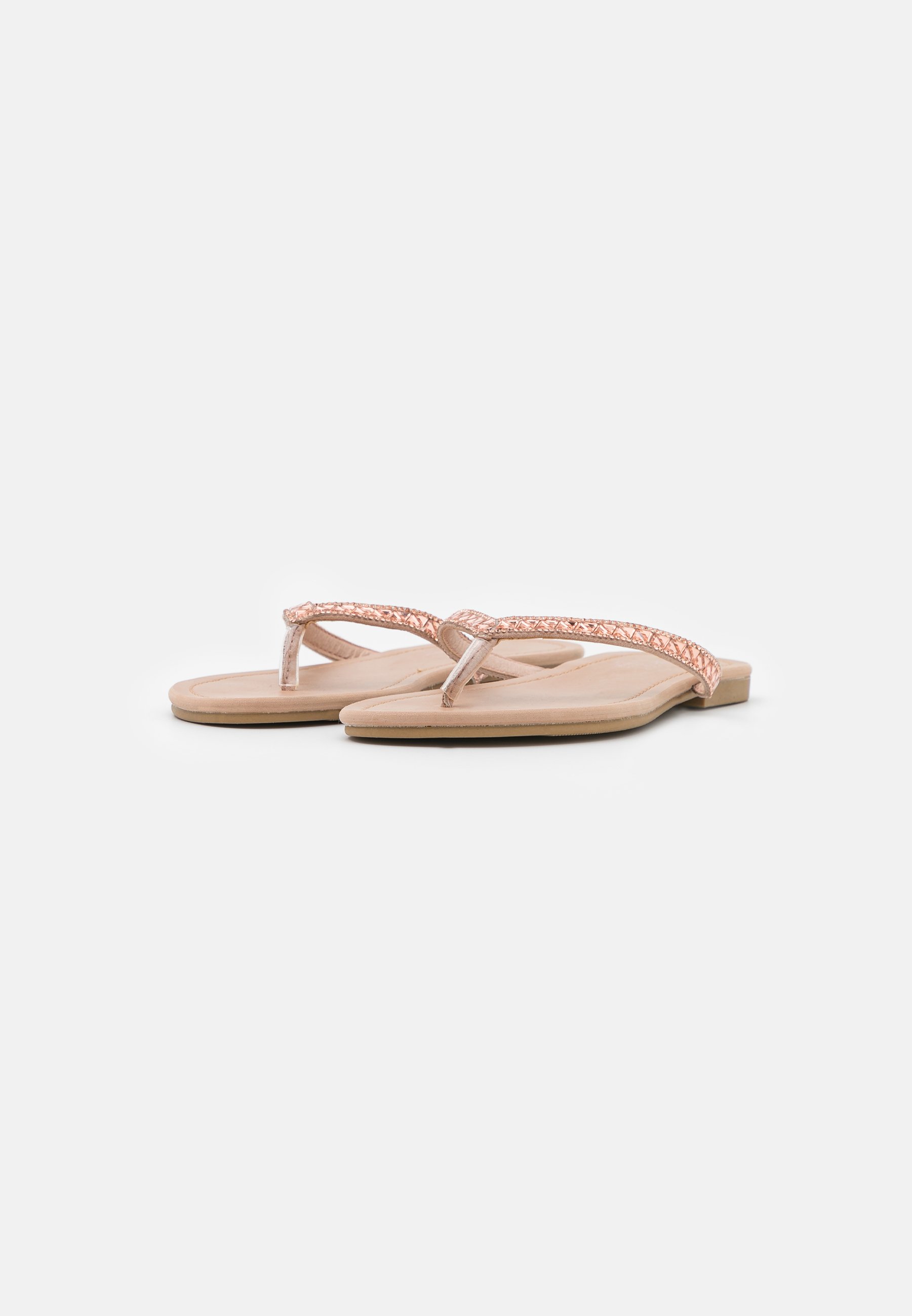 Dune LUCCII - T-bar sandals - rose gold 